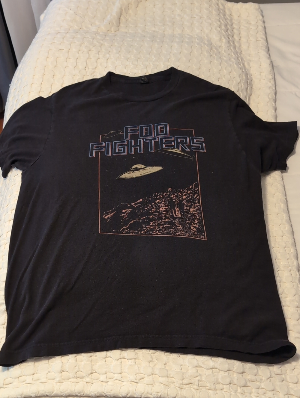 Foo Fighters 2015 Sonic Highways Tour Shirt UFO Graphic Tee Size L